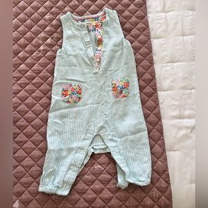 Baby Boden Striped Overalls